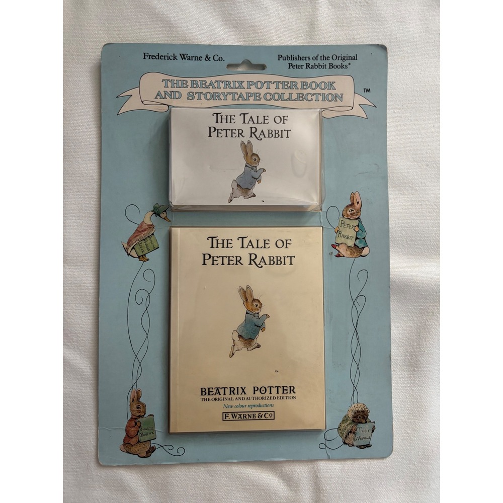 Vintage Beatrix Potter Peter Rabbit Book & Cassette Tape Collection 1989 Sealed